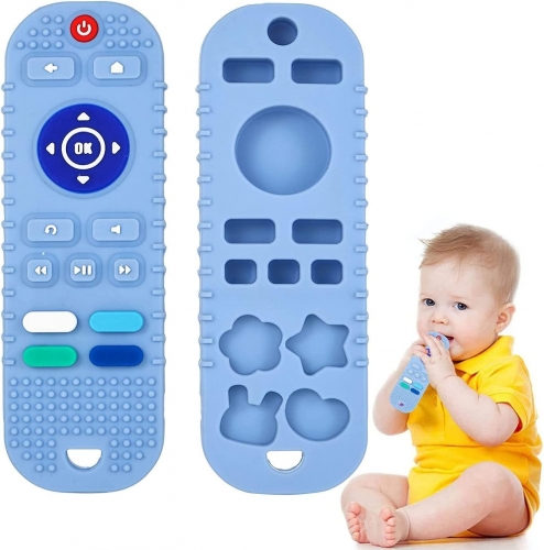 Silicone Baby Teething Toys,BPA Free TV Remote Control Shape Teething Toys for Babies 6-12 Months Baby Chew Toys for Toddlers,Baby Teethers Relief Soo