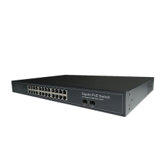 24-Port 10/100/1000M PoE Swtich With 2 gigabit SFP Port