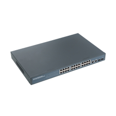 24-Port 10/100M web managed POE Switch With  2 Uplink Gigabit combo ports