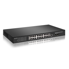 High Quality 10/100/1000M PoE switch with 26 Ports L2+ Managed Gigabit PoE Switch