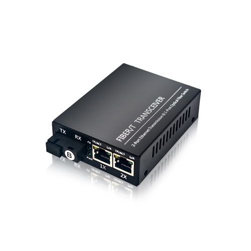 1 Fiber Port 2 Ethernet RJ45 Gigabit POE Media Converter