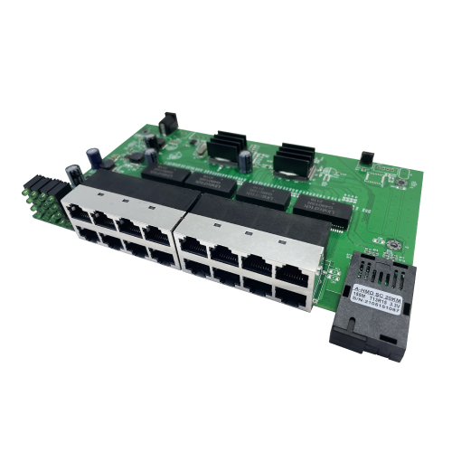 15 Ports 10/100Mbps Reverse PoE Ethernet Switch with 1 SC Fiber Port