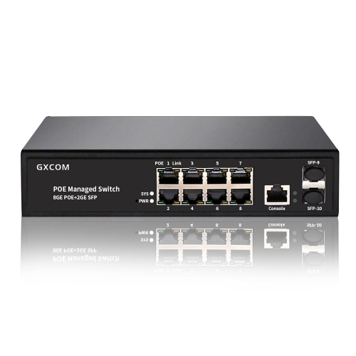 L2 managed Network switch IEEE802.3 af/at VLAN SNMP10 Ports Full Gigabit PoE Switch for IP Camera