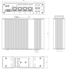 4 Ports 1000Mbps Gigabit Industrial Ethernet Switch