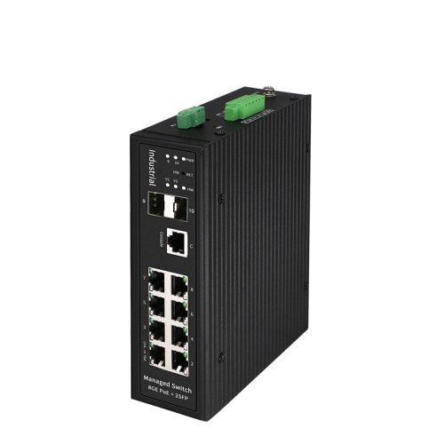 Industrial 8-Port +2 SFP Slots Gigabit Managed Switch