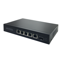 Customize Full Gigabit 4 port poe switch 1GE+1SFP uplink for IP Camera