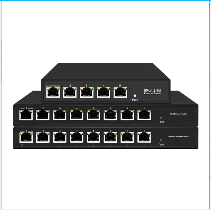 Plug & Play Unmanaged 8 x 2.5GBASE-T Ports 2.5gb network switch 8 port