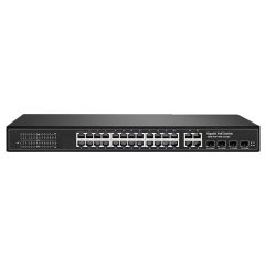 Unmanaged 24 Port Full Gigaibt POE Switch With 4G COMBO Uplink