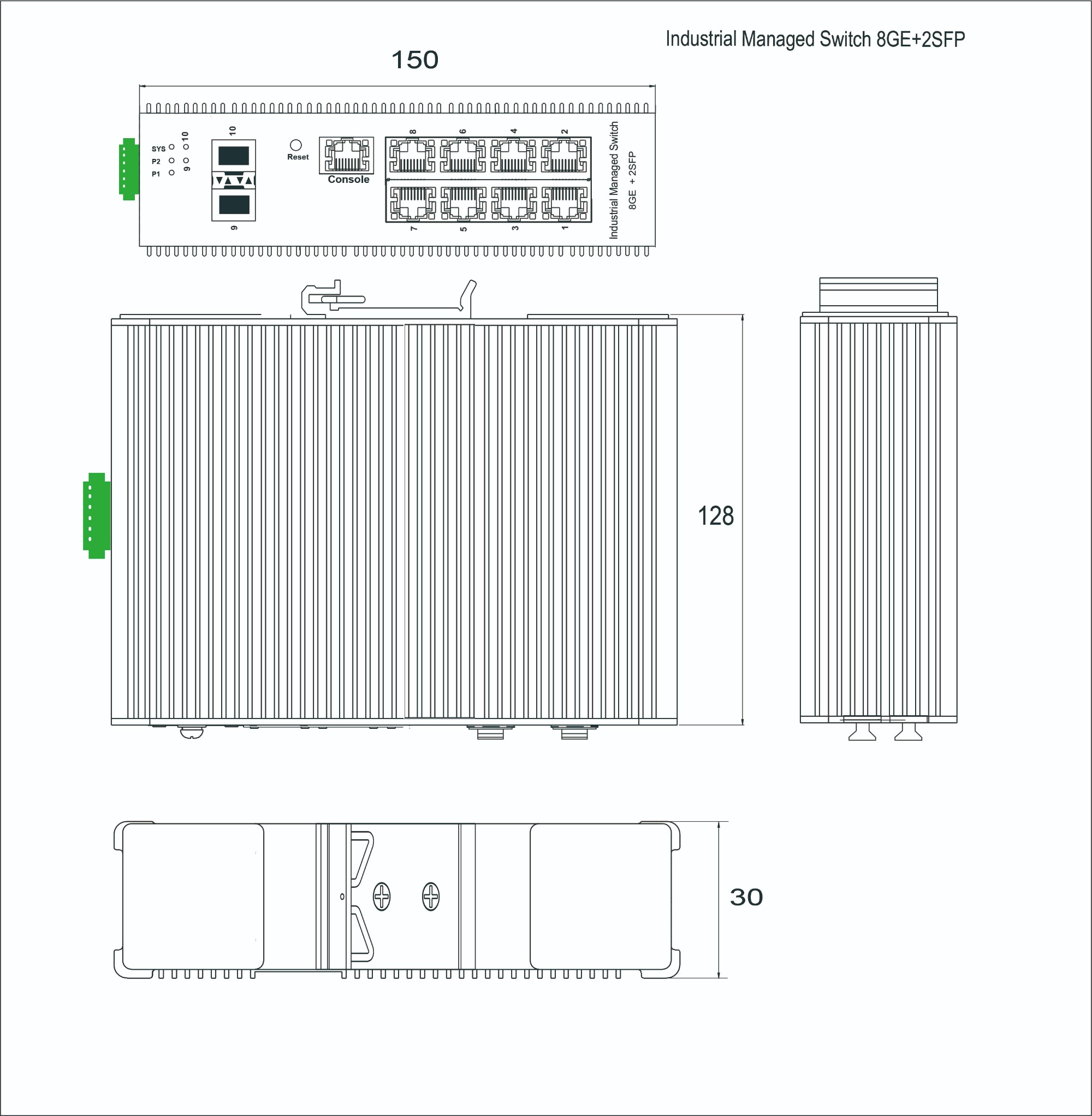 8口千兆OpenWrt管理工业级以太网交换机