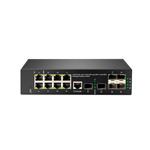 Gigabit L2 Managed 8 Port Ethernet Switch+2x10G SFP+ with 4x2.5G SFP