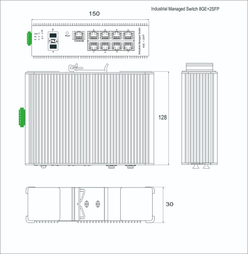 8口千兆L2管理工业级交换机