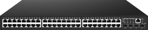 48 Ports Gigabit L2-Managed PoE Switch with 4 Fiber SFP