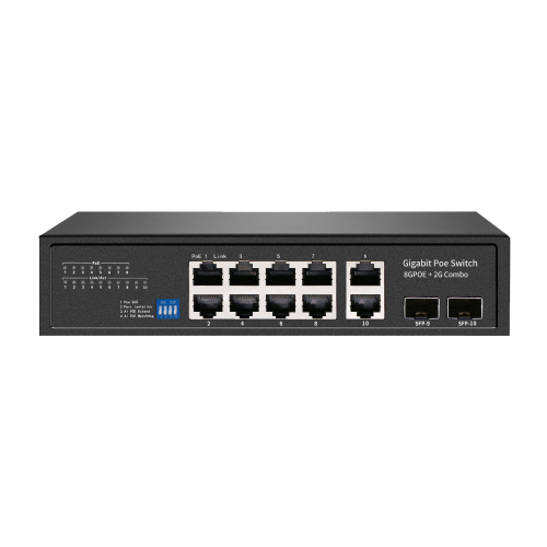 Unmanaged 8 Port Full Gigaibt POE Switch With 2X1G Combo