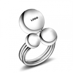 Women Ball Bead Round Statement Ring