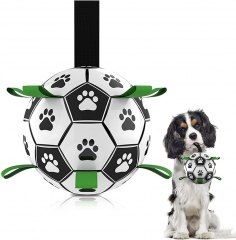 TPU Dog Toys Soccer Ball with Grab Tabs