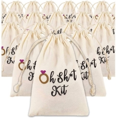 10 oz Polyester cotton canvas, Party Favor Bags for Bachelorette Party(4 x 6 Inch)