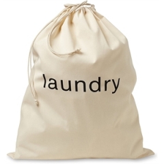 Machine washable drawstring canvas laundry bag