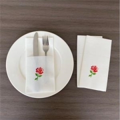 Disposable Linen Feel Napkins with Built in Flatware Pocket