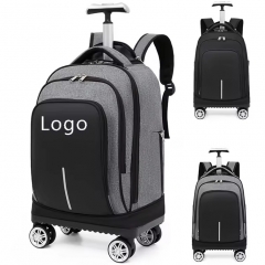 18" Travel Business Air Trolley Backpack Duffel Bag W/ Wheel