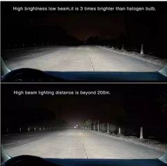 HID Xenon Bulb car headlight at night