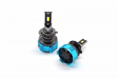 Three color H7 LED car headlight bulb