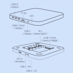 USB-C Hub with Hard Drive Enclosure