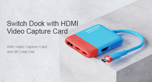 Switch Dock with HDMI Video Capture Card