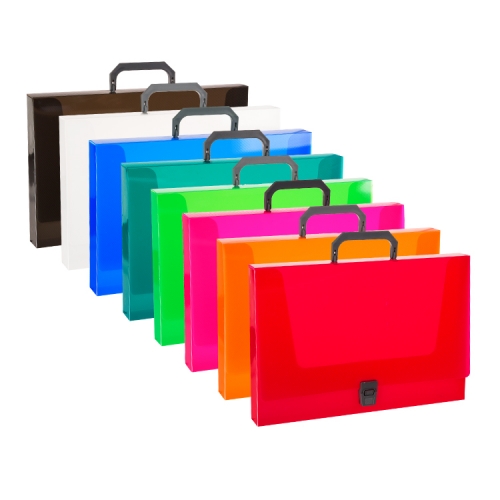 Portable Document Case with Handle, Translucent, PP Foolscap