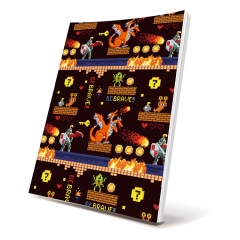 Self-adhesive Book Cover, Pixel-Art Game