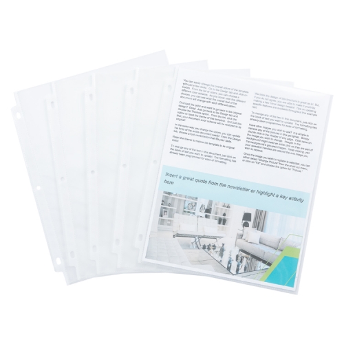Clear Sheet Protectors , Glass clear , PP Letter