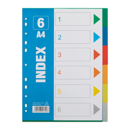 A4 poly index dividers