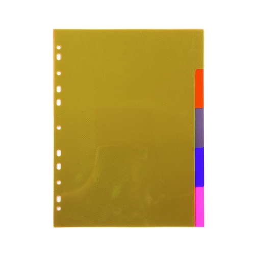 Translucent poly index dividers