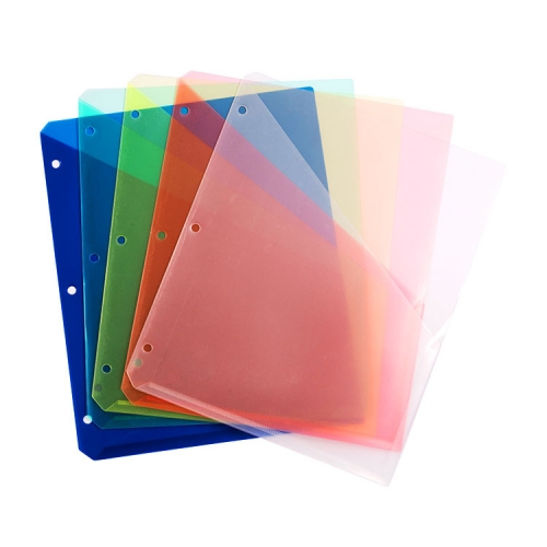 Letter Size 3-Hole Punched Clear Poly Binder Pockets