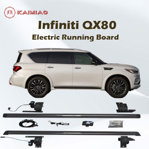 Smart retractable aluminium alloy running boards with waterproof function for Infiniti QX80