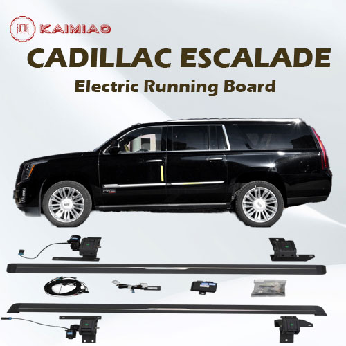 Cadillac Escalade Power running board with ribbed and black powder coated for the ultimate durability