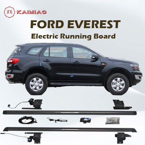 With led lighting on both side power deployable running boards for trunk for Ford Everest