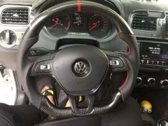 Wholesale Price Sports Volkswagen VW Upgraded and Modified Carbon Fiber Steering Wheel with LED Display Optional