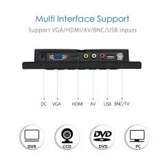 Eyoyo 8 Inch HDMI Monitor 4:3 TFT LCD Mini Screen 1024x768 Resolution Support HDMI VGA BNC AV USB Input with Remote Controller for Video Display DVD PC Laptop