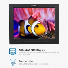 Eyoyo 8 Inch HDMI Monitor 4:3 TFT LCD Mini Screen 1024x768 Resolution Support HDMI VGA BNC AV USB Input with Remote Controller for Video Display DVD PC Laptop