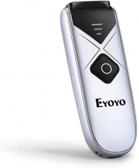 Eyoyo CCD Bluetooth Barcode Scanner, Mini Wireless Barcode Reader with USB Wired/2.4G/Bluetooth Connection Portable 1D Image Scanner Support CCD Screen Scanning for iPad, iPhone, Android, Tablets, PC