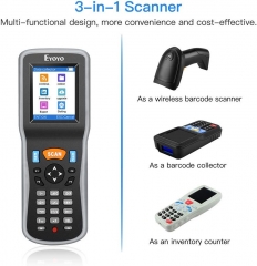 Eyoyo Inventory Scanner, Portable 1D Wireless Barcode Scanner Data Collector, Handheld Data Terminal Inventory Device with USB Receiver & 2.2 inch TFT Color LCD Screen