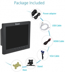 Eyoyo S801C 8 Inch Small HDMI BNC VGA Monitor LCD Screen 1024x768 4:3 Display Ypbpr Input Support Powerbank 5V Input