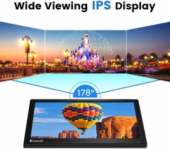 Small HDMI Monitor, Eyoyo 12 Inch Monitor 1366x768 IPS Screen CCTV Security Monitor Small PC Screen Raspberry Pi Monitor with HDMI VGA AV BNC Input Built-in Dual Speakers