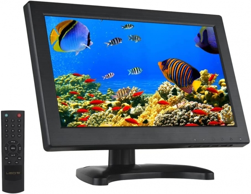 Eyoyo 12 Inch 16:9 Mini TFT LCD HDMI HD Monitor Screen 1366x768 Resolution with HDMI VGA BNC AV Input for PC Display