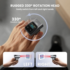 Eyoyo 2D Bluetooth Ring Barcode Scanner with Screen, Mini Wearable Wireless Finger QR Bar Code Scanner Reader Inventory Compatible with iPad iPhone Android, Support Screen Scan, Left&Right-Handed Use