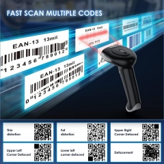 Eyoyo 1D 2D QR Code Scanner, 3 in 1 Bluetooth 2.4G Wireless Barcode Scanner, USB Wired Handheld Bar Code Reader Screen Scanning with Windows Android iOS Tablets Computer for Warehouse Express Store