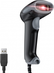 Eyoyo Wired Barcode Scanner, USB Connection for Stable&Fast Scanning, Compatible with Phone, Tablet, PC, Laptops, QR Bar Code Reader Handheld for Inventory,Book,Mobile Payment, Supermarket, Warehouse