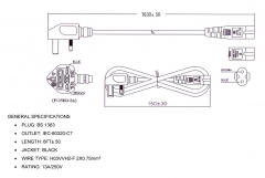 Britain Power Cord