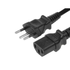 Brazil Power Cord with 3-prong plug