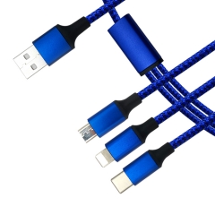 3-in-1 Braided USB Cable